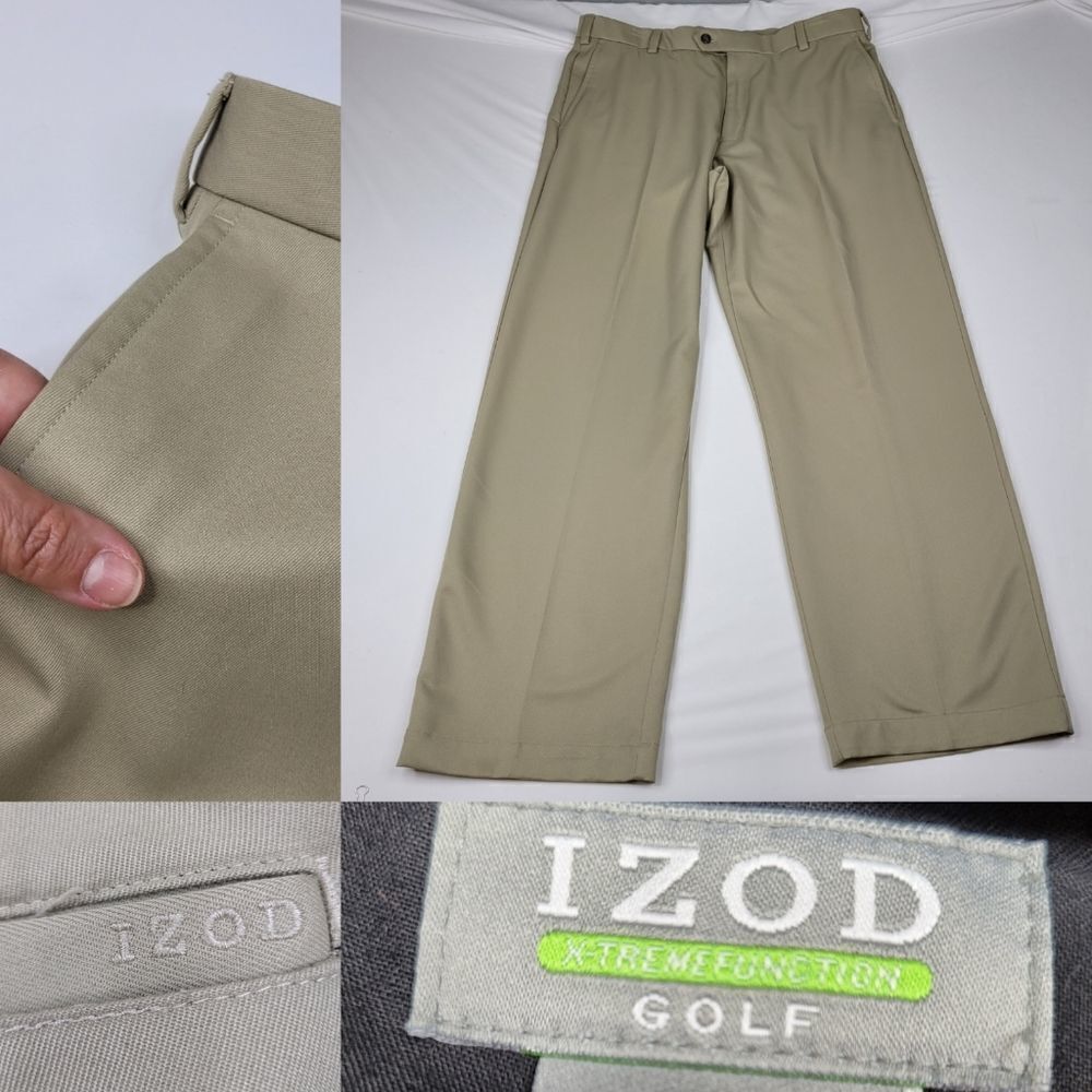 36 IZOD GOLF COMFORT WAIST KHAKI TAN PANTS 36 X 30
